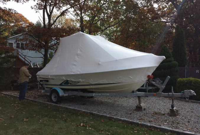 boat shrink wrapping