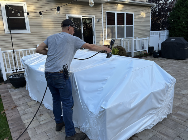 patio furniture shrink wrapping